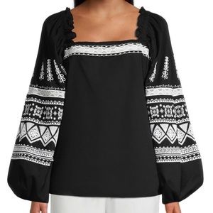 Kobi Halperin Women's Wendi Embroidered Peasant Blouse